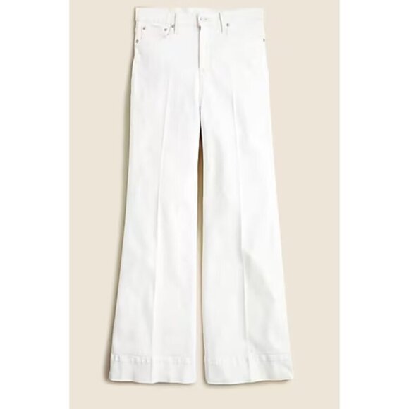 J. Crew Wide-leg denim trouser in white Size 32 - Picture 4 of 16